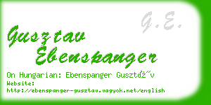 gusztav ebenspanger business card